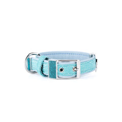 My Family Saint Tropez Turquoise Leather Collar 26x1.6cm