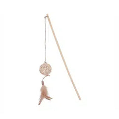 زولكس اثيكات لعبة سنارة للقطط شكل كرة لون بني