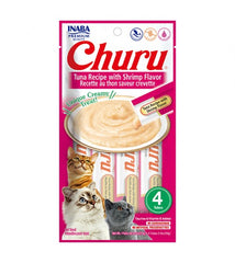 Churro Creamy Cat Treats Tuna & Shrimp 4x14g