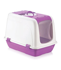 فلاين قو حوض رمل للقطط لون بنفسجي