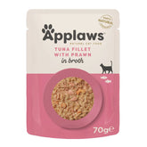 ابلاوز أظرف طعام رطب بالتونا مع الجمبري في المرق للقطط 70 جرام