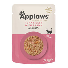 ابلاوز أظرف طعام رطب بالتونا مع الجمبري في المرق للقطط 70 جرام