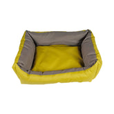 سرير مستطيل للقطط والكلاب لون اصفر