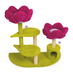 كيتي باور باوز خداشة للقطط دورين مع سريرين وبيت شكل وردة