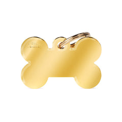 Gold tone brass bone necklace