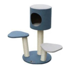 فيلاين قو خداشة للقطط سريرين وكوخ مع قاعدة