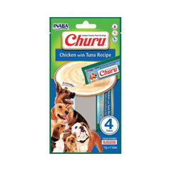 Inaba Churu Liquid Dog Treats Chicken & Tuna Flavour 4x14g
