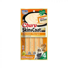 تشورو مكافآت للقطط للعناية بالجلد والفرو بنكهة الدجاج 4×14غ