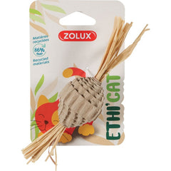 زولكس اثيكات لعبة كرتون للقطط شكل بيضاوي لون بني