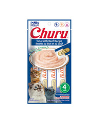 Churro Creamy Cat Treats Tuna & Beef 4x14g