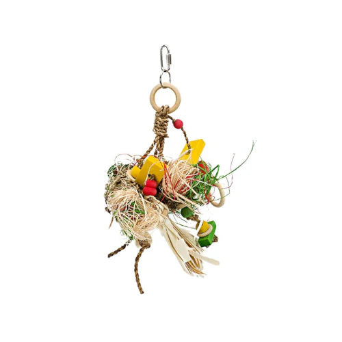 Ben Blacks Coconut &amp; Bamboo Bird Toy Natural Wavy Texture 6"