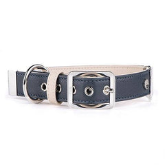 ماي فاميلي تراث طوق جلد كحلي وبيج وسط 40×2.2سم