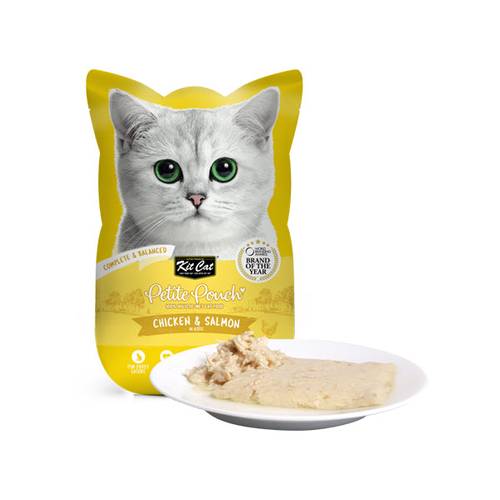 Kit Cat Petit Pouch Wet Cat Food Chicken &amp; Salmon in Gelatin 70g 