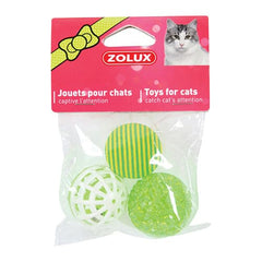 زولكس لعبة قطط 3 كرات متنوعة