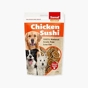 Sanal Dog Treats Sushi Shape Chicken Flavor 80g
