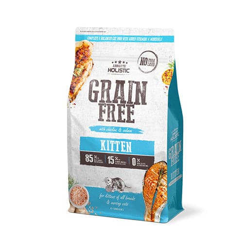 Absolute Holistic Dry Cat Food for Kittens All Breeds and Nursing Cats Chicken &amp; Salmon