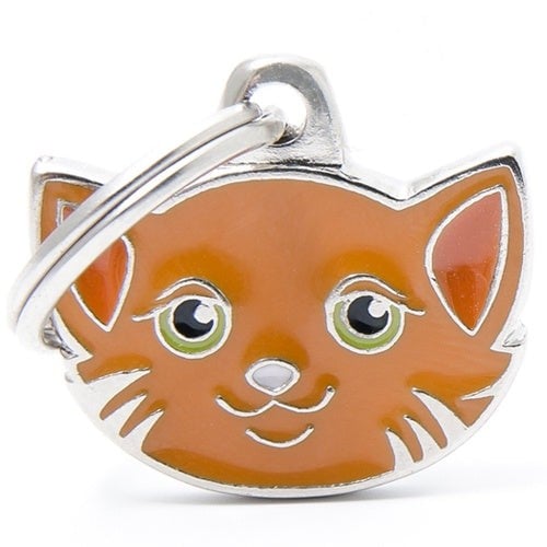 European cat necklace with short red hair