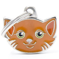 European cat necklace with short red hair