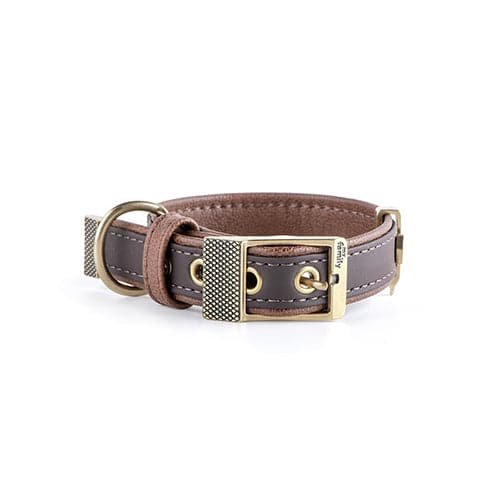 My Family Bilbao Brown Leather Collar Medium 45x2.2cm