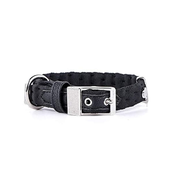 My Family Milan Nylon Dog Collar Black 35x1.6cm Small