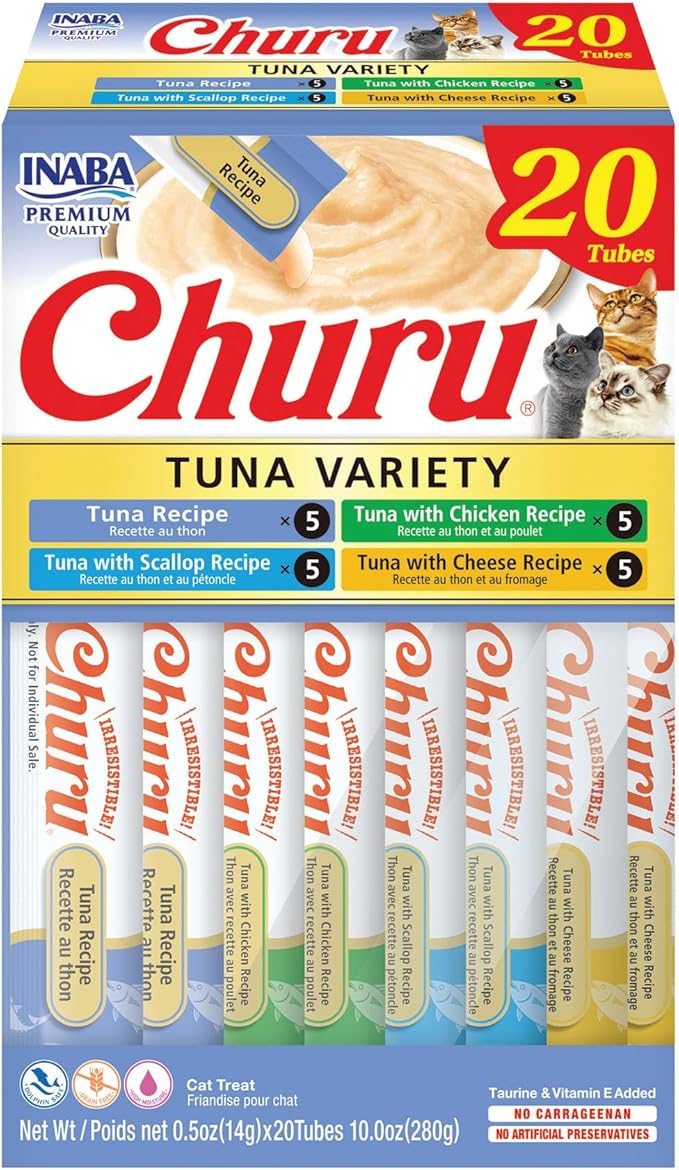 Churro Cat Treats Assorted Tuna Flavors 20x14g