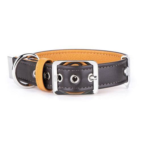 My Family Heritage Brown and Beige Leather Collar Small 35x1.6cm