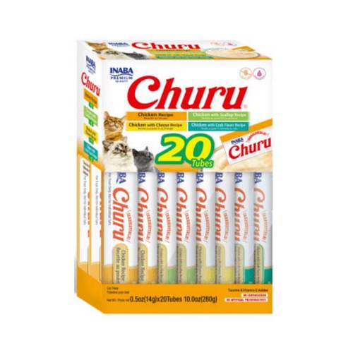 Churro Cat Treats Assorted Chicken Flavors 20x14g