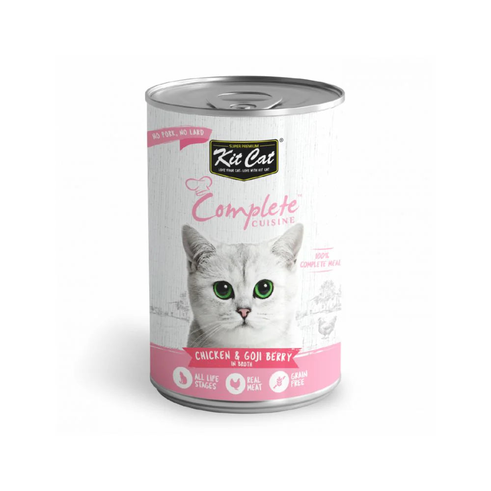 Kit Cat Complete Meal Wet Cat Food Chicken &amp; Goji Berry in Gravy 150g