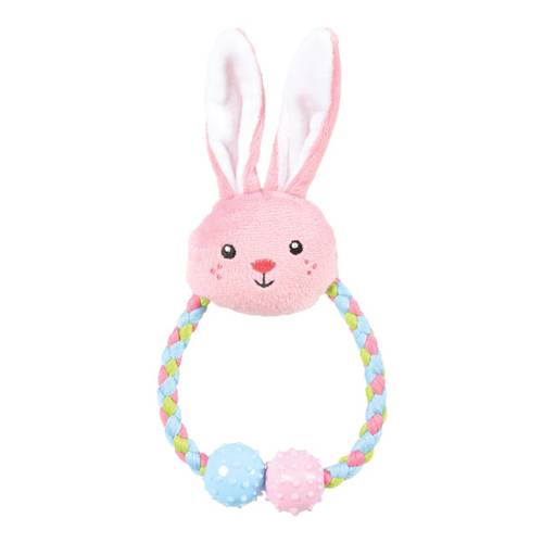 زولكس لعبة عضاضة شكل ارنب محشوة للكلاب الصغيرة