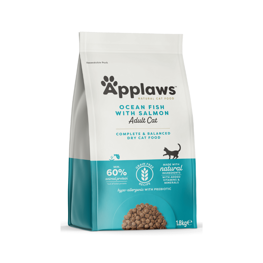 أبلاوز طعام جاف للقطط سمك مع سالمون