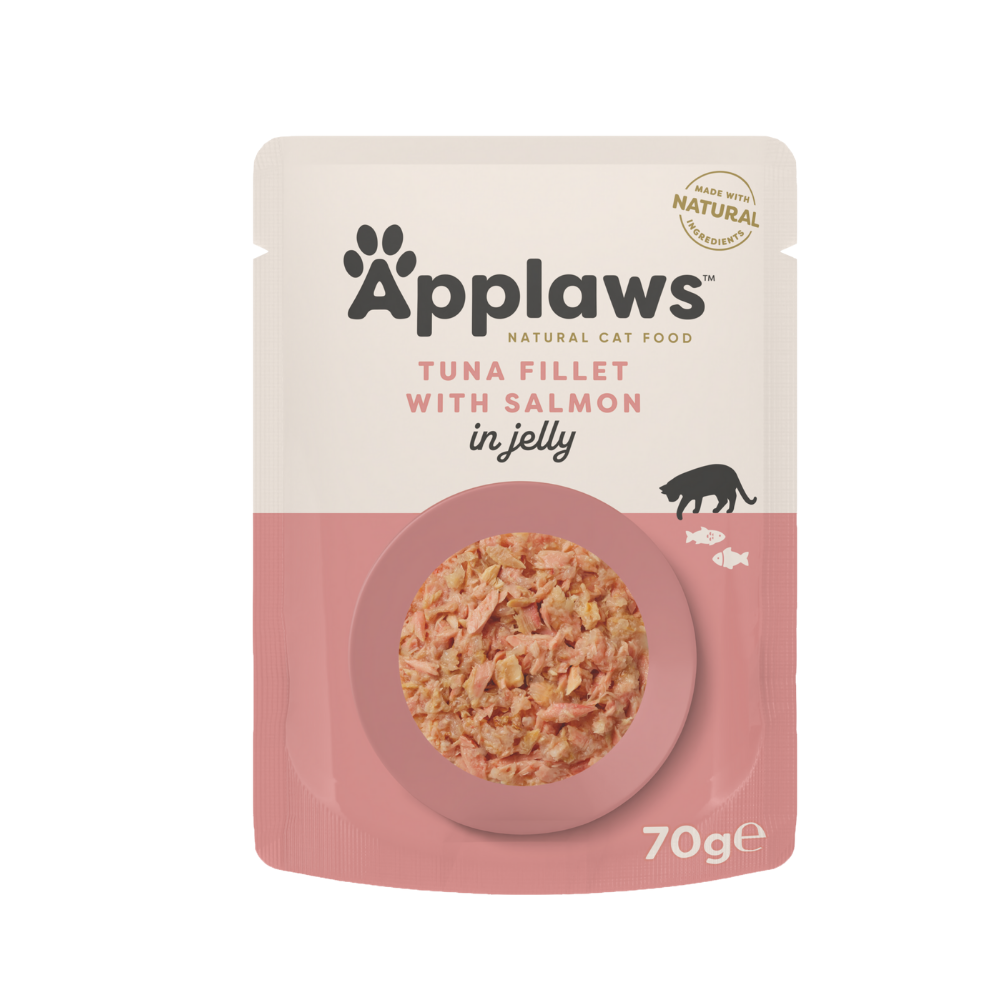 أبلاوز أظرف طعام رطب للقطط - تونا فيليه مع السالمون في الجيلي 70غ
