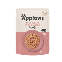 أبلاوز أظرف طعام رطب للقطط - تونا فيليه مع السالمون في الجيلي 70غ