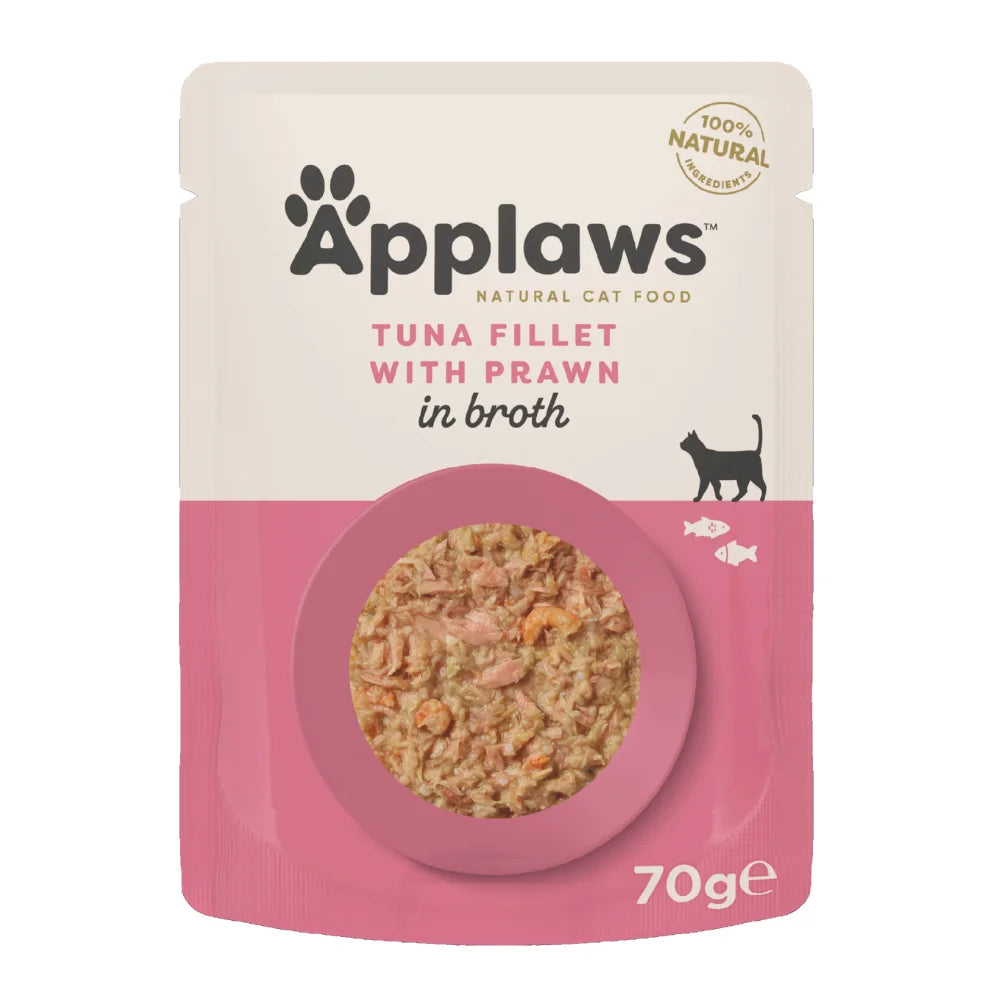 Applaws Tuna &amp; Shrimp in Gravy Wet Cat Food Pouches 70g