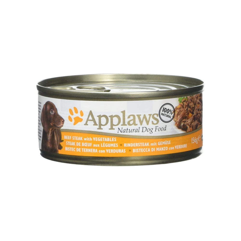 أبلاوز معلبات لحم بقري وخضار للكلاب 156غ