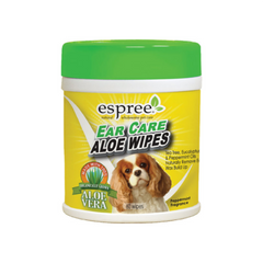 إسبري مناديل بالصبار للعناية وتنظيف الأذن بالنعناع للكلاب 60 منديل