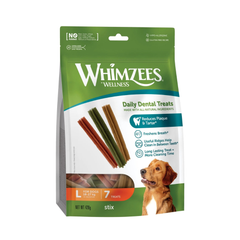 ويلنس ويمزيس مكافآت عيدان ستيكس لعناية الأسنان 7 قطعة للكلاب الكبيرة الحجم 390غ