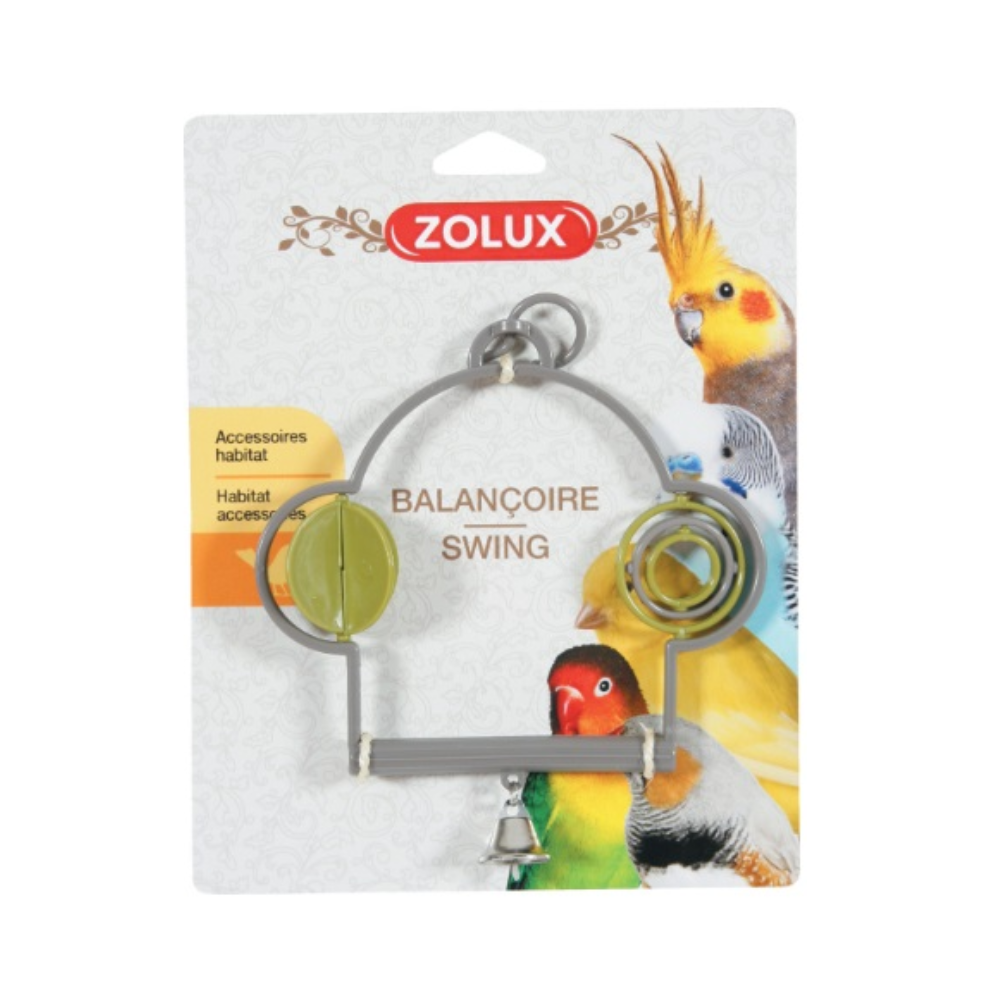 زولكس ارجوحة بلاستك مع لعبة للطيور الصغيرة