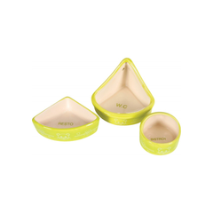 زولكس طقم من 2 وعاء + حمام للحيوانات الصغيرة أخضر