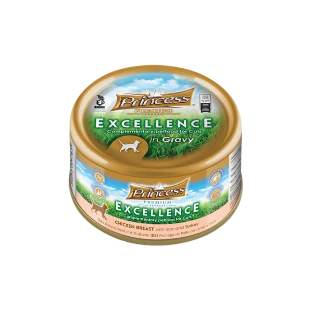 برنسيس بريميوم إكسلانس معلبات صدور الدجاج مع الأرز و الديك الرومي 70 جرام