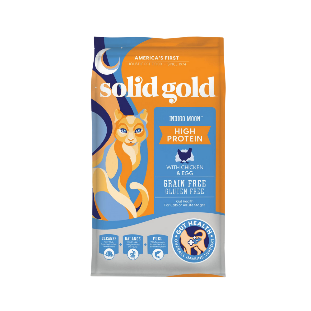 سوليـد جولد اندقو مون بالدجاج مع البيض خالي من الحبوب للقطط