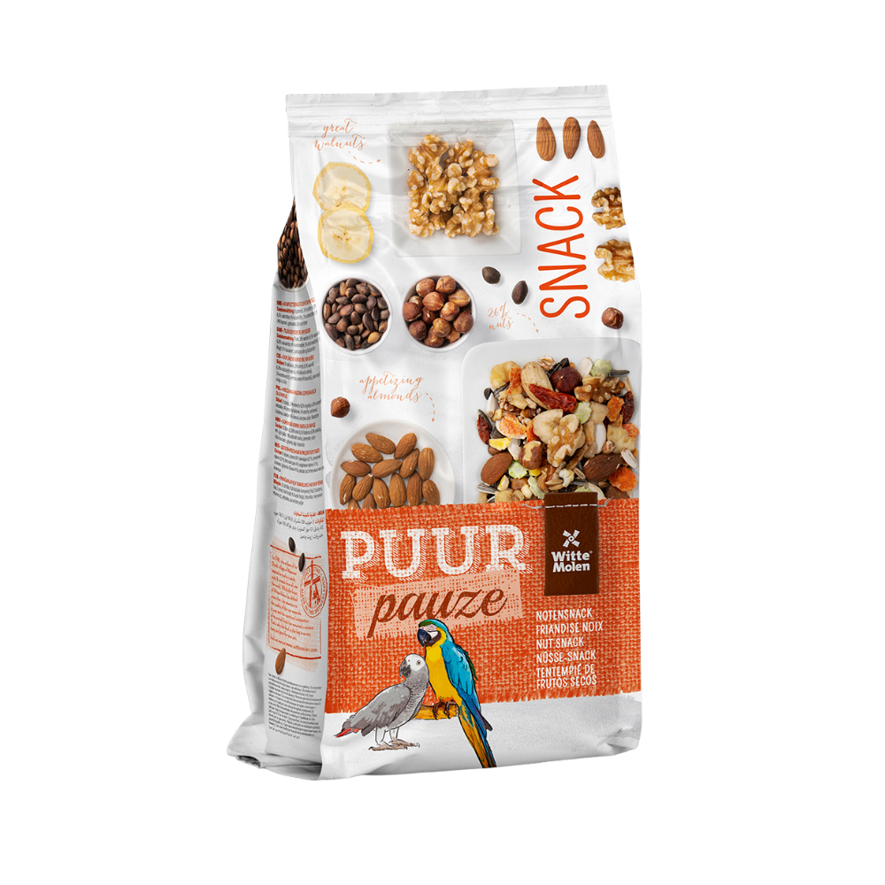 ويت مولين بيور وجبة خفيفة من المكسرات للطيور الكبيرة والببغاوات 750 غ