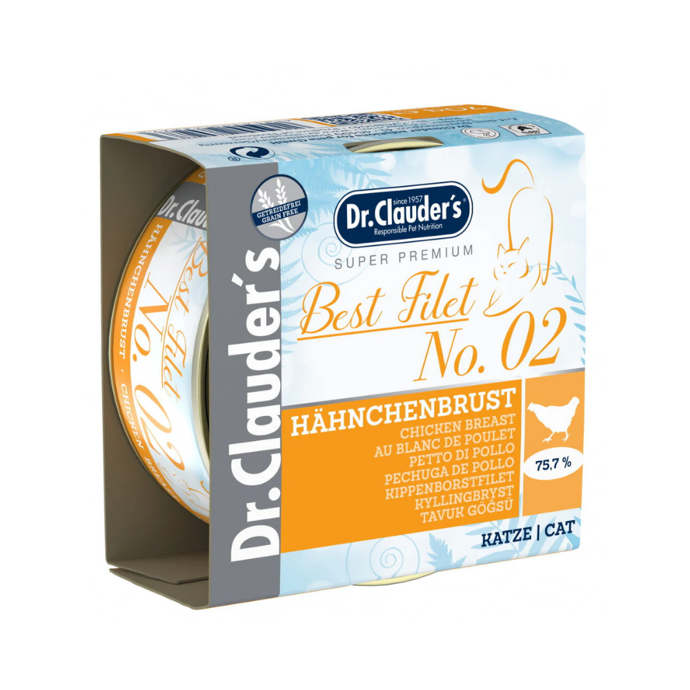 د.كلاودرز معلبات بست فيليه رقم 2 دجاج للقطط 70غ