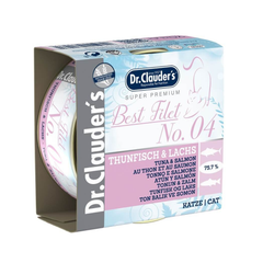 د.كلاودرز معلبات بست فيليه رقم 4 تونة وسالمون للقطط 70غ