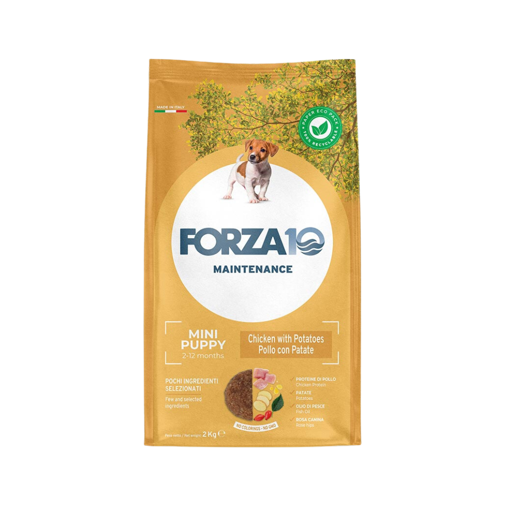 فورزا 10 طعام جاف للكلاب الجراء ميني دجاج مع البطاطس 2 كغ