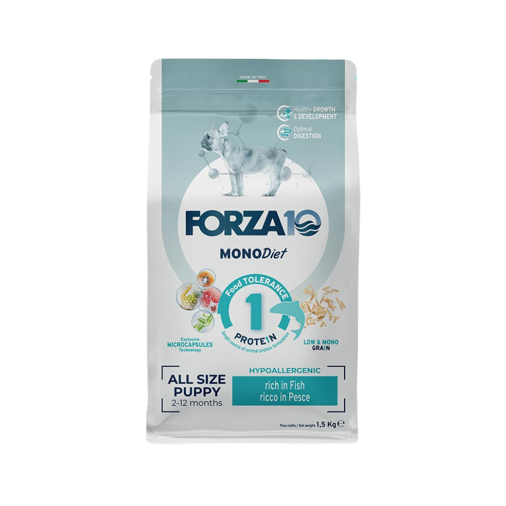 فورزا 10 طعام جاف للكلاب مونودايت ميني سمك 1.5 كغ