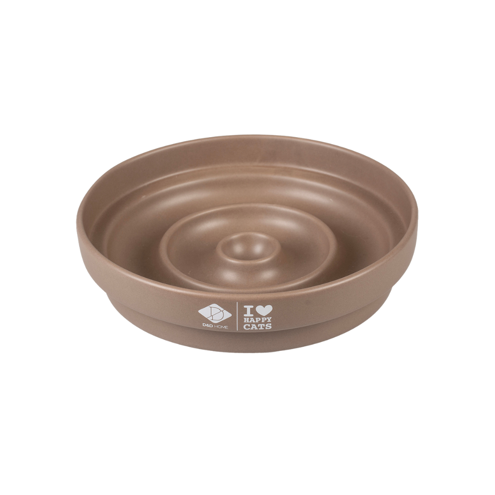 أي لوف هابي كاتس وعاء تغذية على شكل قطرة ماء البني 750 مل