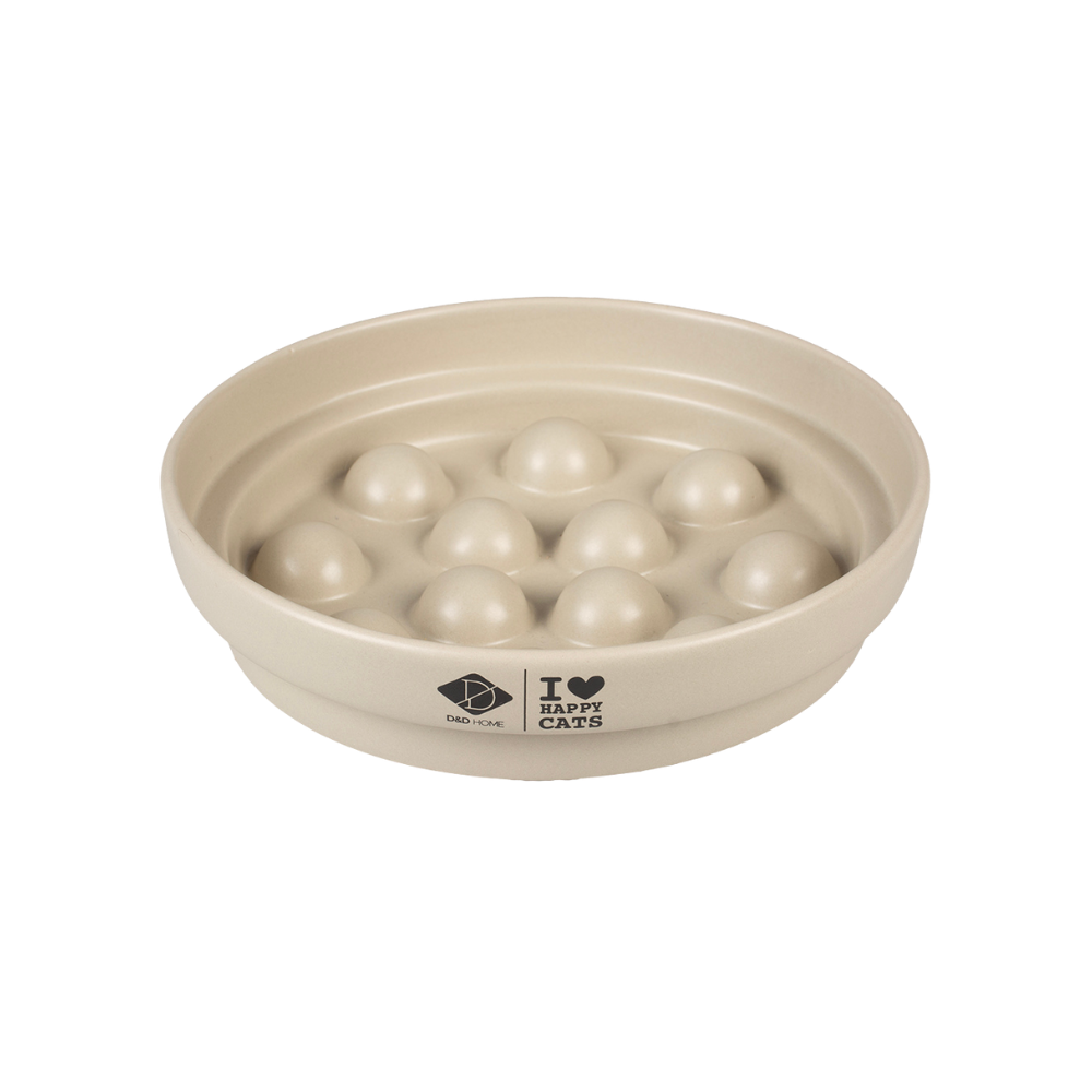 أي لوف هابي كاتس وعاء تغذية على شكل نقط صغيرة الأبيض 750 مل