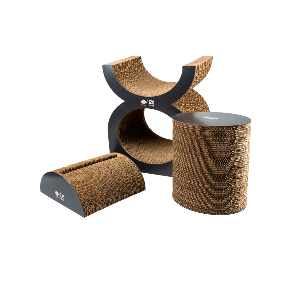 أي لوف هابي كاتس خداشة ملعب ورق مقوى 40x30x46.6 سم بني / اسود