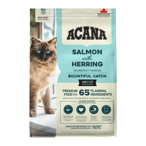 أكانا طعام جاف بالسالمون والرنجة وسمك الهاك للقطط
