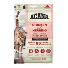 أكانا طعام جاف اندور انتري بالدجاج والديك الرومي للقطط المنزلية